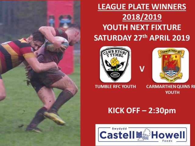 Final Youth Fixture – League Plate Winners 2018/2019