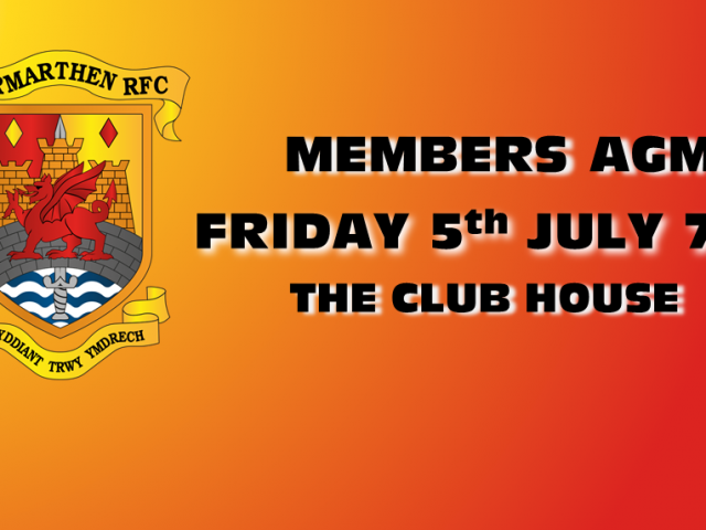 Annual General Meeting – Fri 5th July